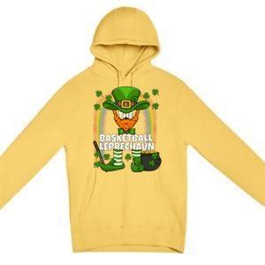 Basketball Leprechaun Family Matching St Patricks Day Party Cool Gift Premium Pullover Hoodie