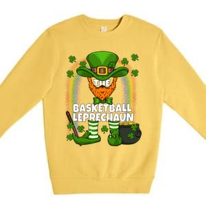 Basketball Leprechaun Family Matching St Patricks Day Party Cool Gift Premium Crewneck Sweatshirt