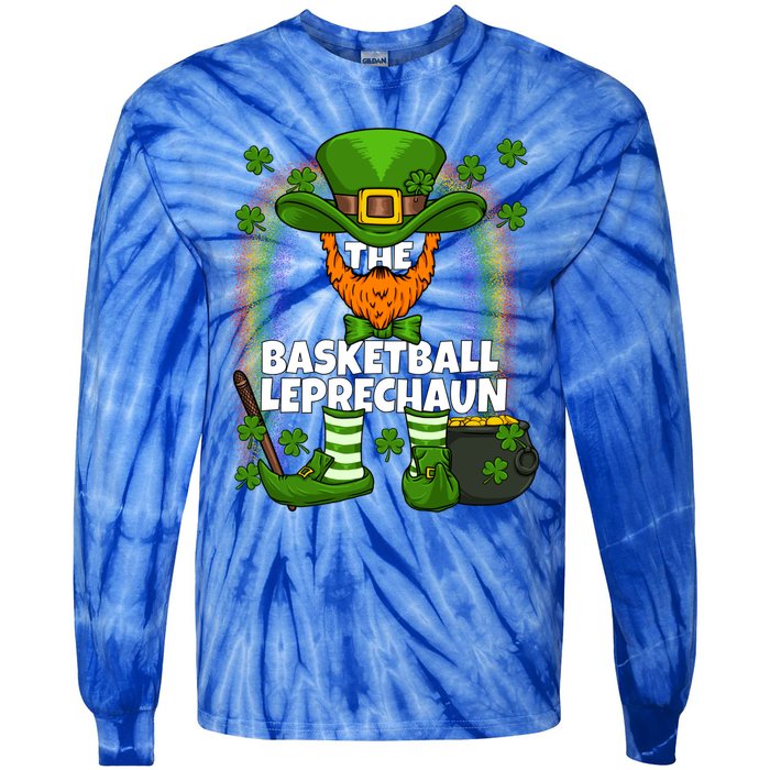 Basketball Leprechaun Family Matching St Patricks Day Party Cool Gift Tie-Dye Long Sleeve Shirt