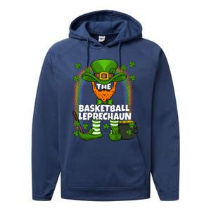 Basketball Leprechaun Family Matching St Patricks Day Party Cool Gift Performance Fleece Hoodie