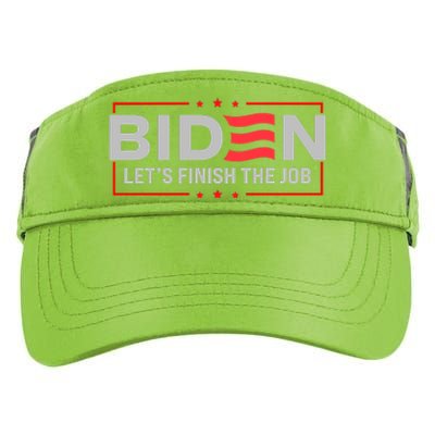 Biden Let's Finish The Job 2024 President Election US Flag Adult Drive Performance Visor