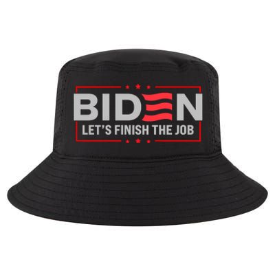 Biden Let's Finish The Job 2024 President Election US Flag Cool Comfort Performance Bucket Hat