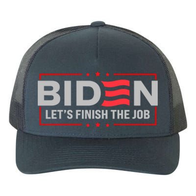 Biden Let's Finish The Job 2024 President Election US Flag Yupoong Adult 5-Panel Trucker Hat