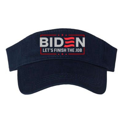 Biden Let's Finish The Job 2024 President Election US Flag Valucap Bio-Washed Visor