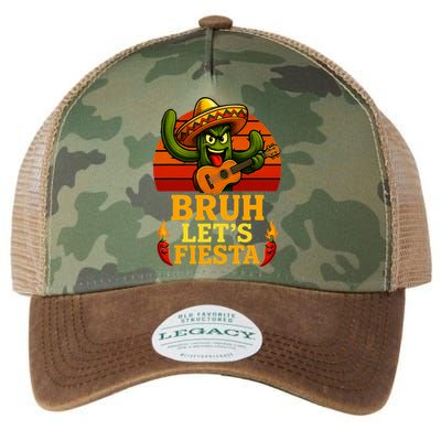 Bruh Let's Fiesta May 5th Mexican Party Cinco De Mayo Funny Legacy Tie Dye Trucker Hat