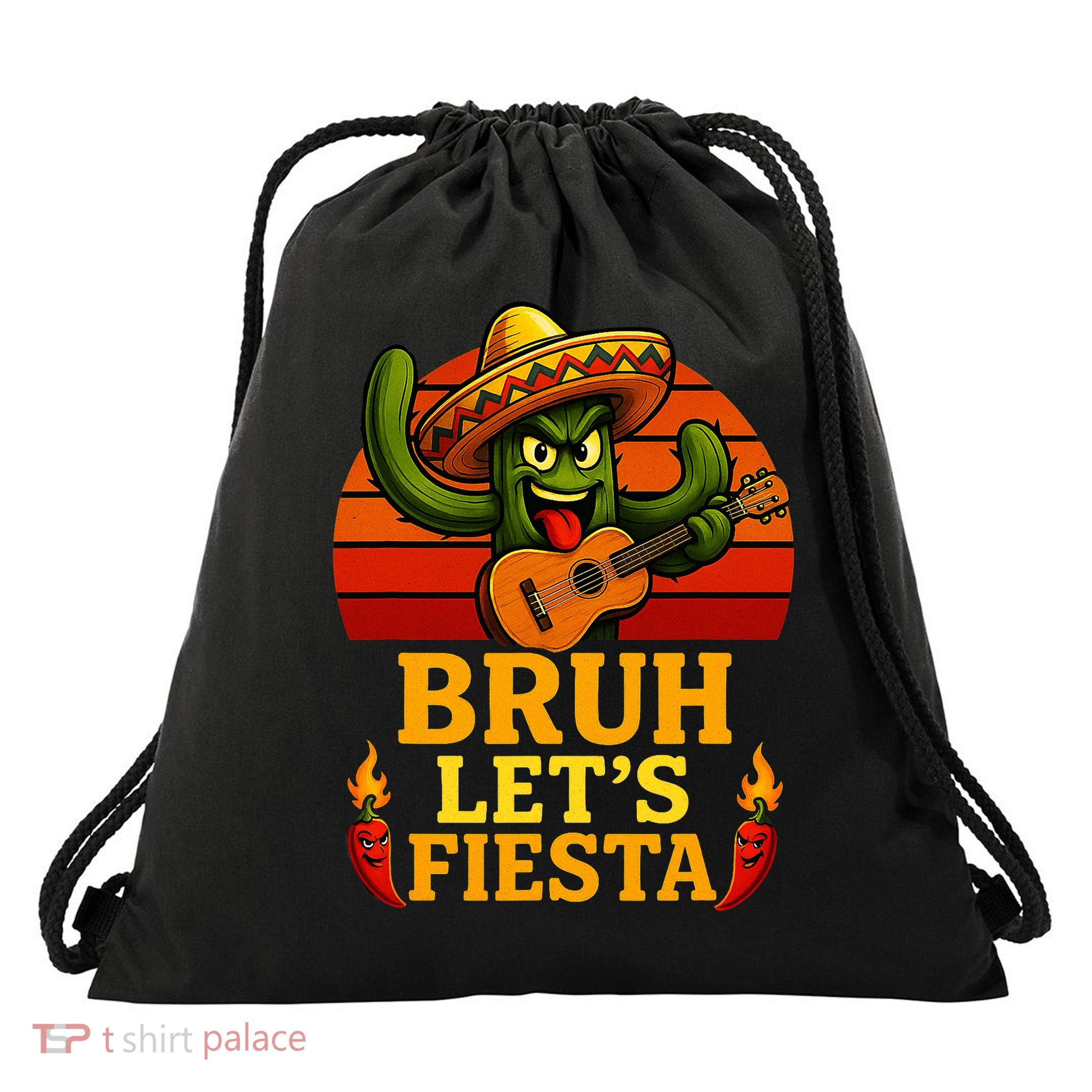 Bruh Let's Fiesta May 5th Mexican Party Cinco De Mayo Funny Drawstring Bag