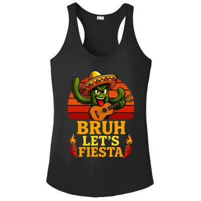 Bruh Let's Fiesta May 5th Mexican Party Cinco De Mayo Funny Ladies PosiCharge Competitor Racerback Tank
