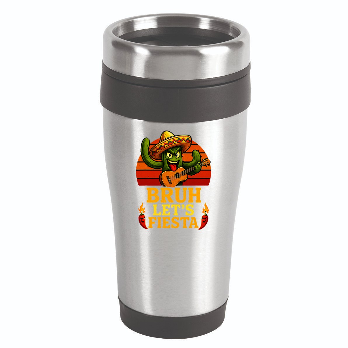 Bruh Let's Fiesta May 5th Mexican Party Cinco De Mayo Funny 16oz Travel Tumbler