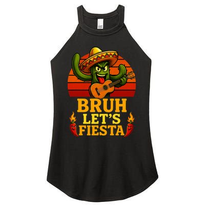 Bruh Let's Fiesta May 5th Mexican Party Cinco De Mayo Funny Women's Perfect Tri Rocker Tank