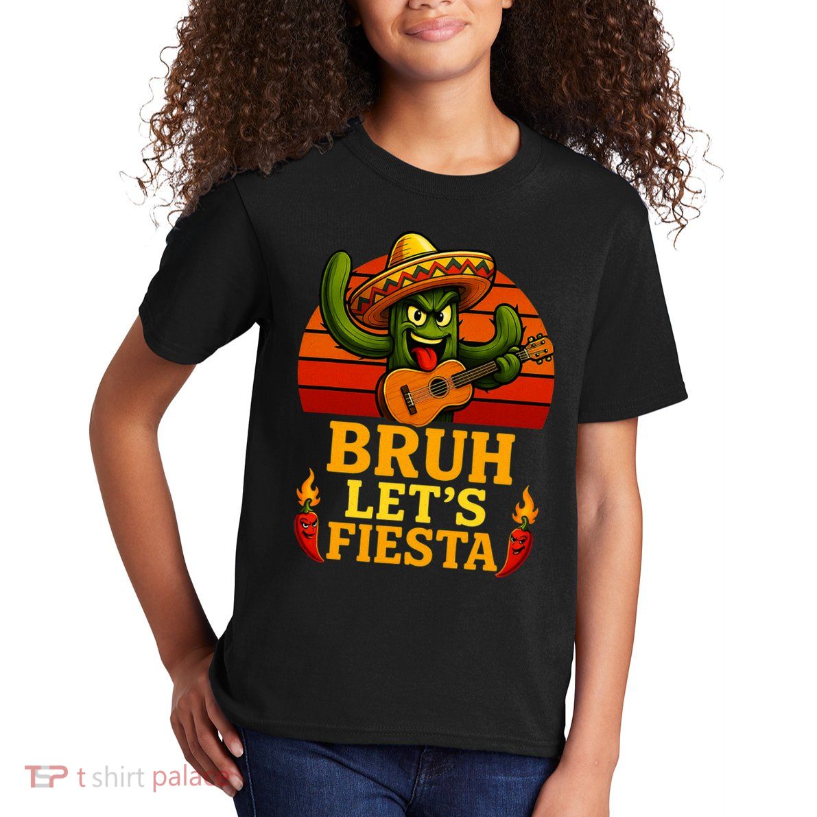 Bruh Let's Fiesta May 5th Mexican Party Cinco De Mayo Funny Kids T-Shirt