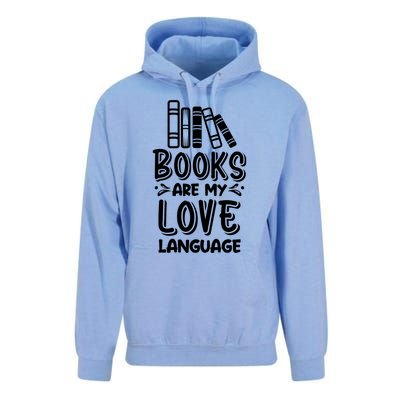 Book Lover Funny Gift Cute Gift Books Are My Love Language Gift Unisex Surf Hoodie