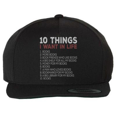 Book Lovers Funny Quotes Reading Funny Bookworm Gift Wool Snapback Cap