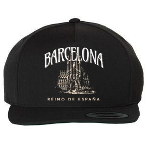 Barcelona La Familia Sagrada Reino De EspañA Wool Snapback Cap