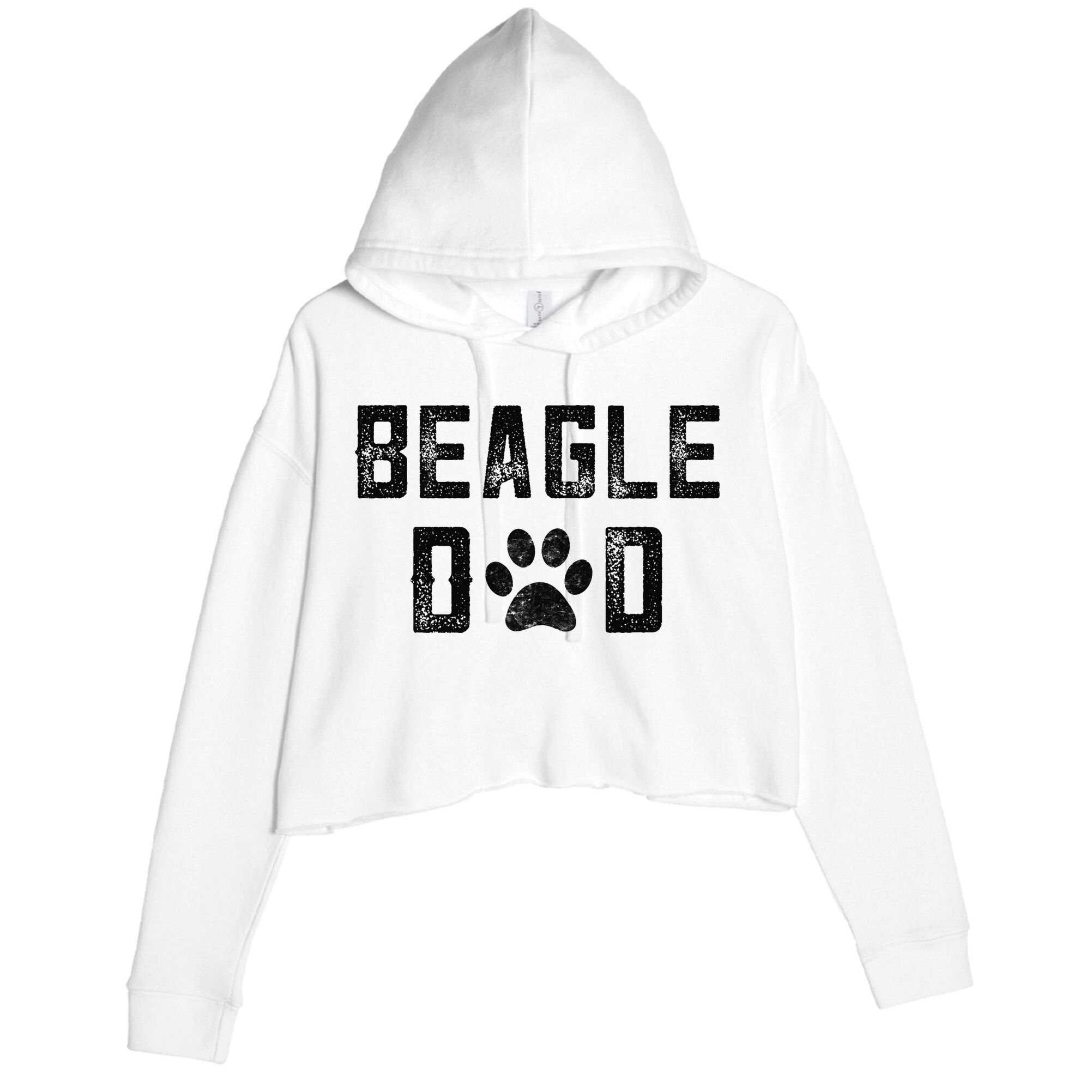 Beagle Lover Gifts I Love My Beagle Dad Beagle Owner Gifts Crop Fleece Hoodie
