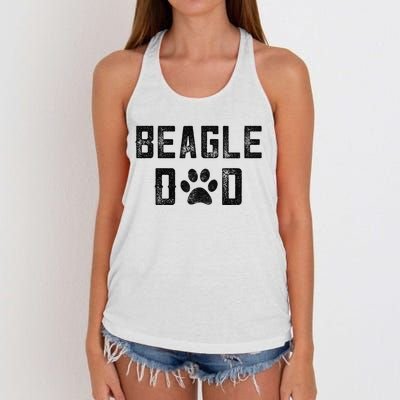 Beagle Lover Gifts I Love My Beagle Dad Beagle Owner Gifts Women's Knotted Racerback Tank