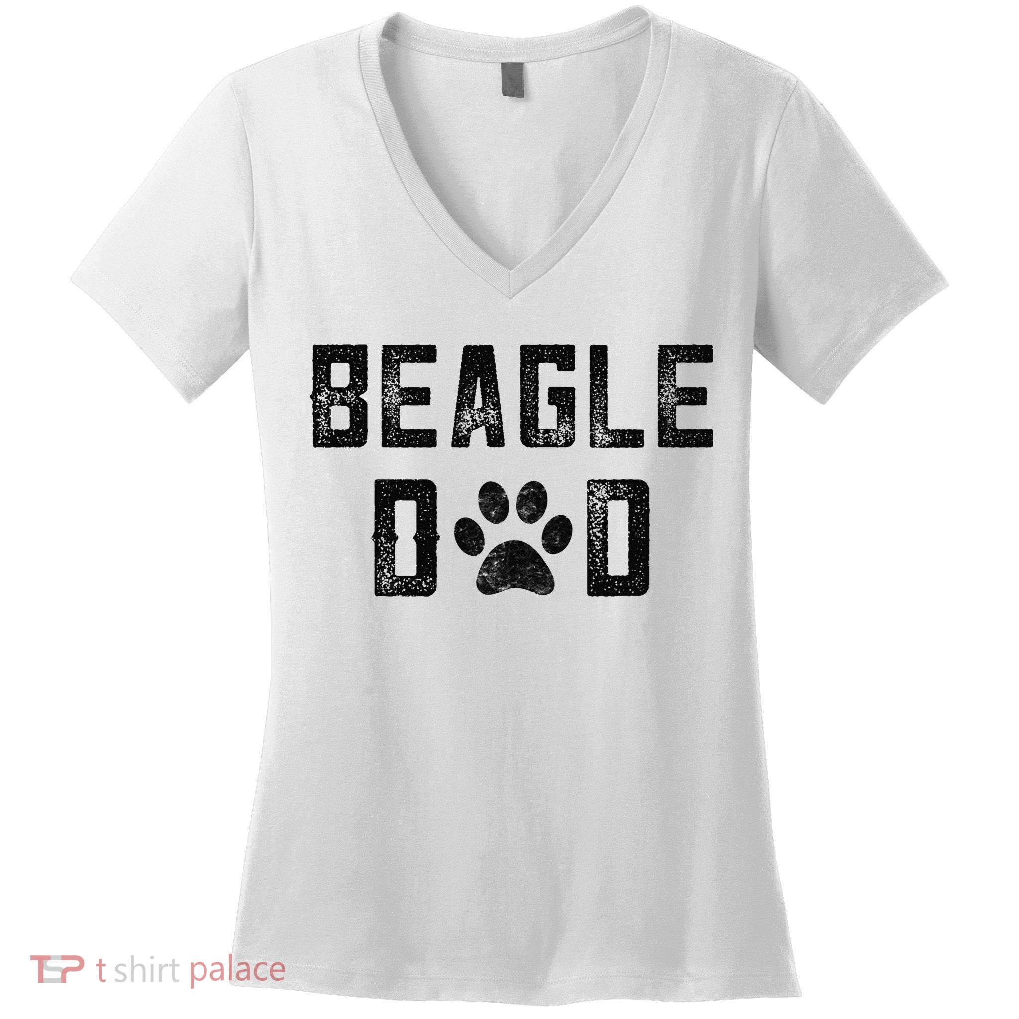 Beagle Lover Gifts I Love My Beagle Dad Beagle Owner Gifts Women's V-Neck T-Shirt