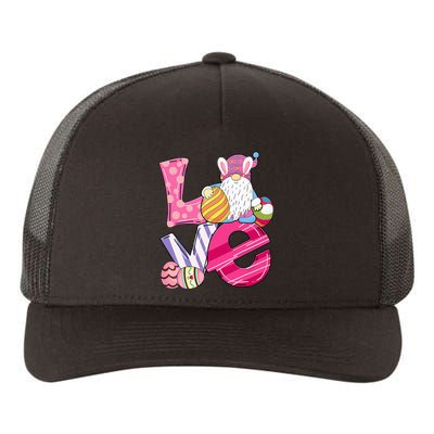 Bunny Love Gnome Rabbit Eggs Hunting Easter Yupoong Adult 5-Panel Trucker Hat