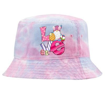 Bunny Love Gnome Rabbit Eggs Hunting Easter Tie-Dyed Bucket Hat