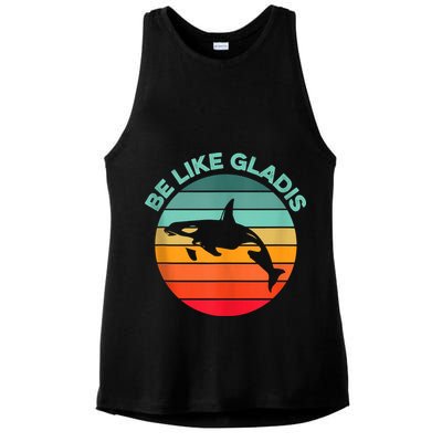 Be Like Gladis Funny Orca Yacht Sinking Whale Viral Meme Fan Ladies PosiCharge Tri-Blend Wicking Tank