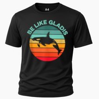 Be Like Gladis Funny Orca Yacht Sinking Whale Viral Meme Fan Cooling Performance Crew T-Shirt