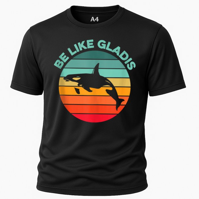 Be Like Gladis Funny Orca Yacht Sinking Whale Viral Meme Fan Cooling Performance Crew T-Shirt