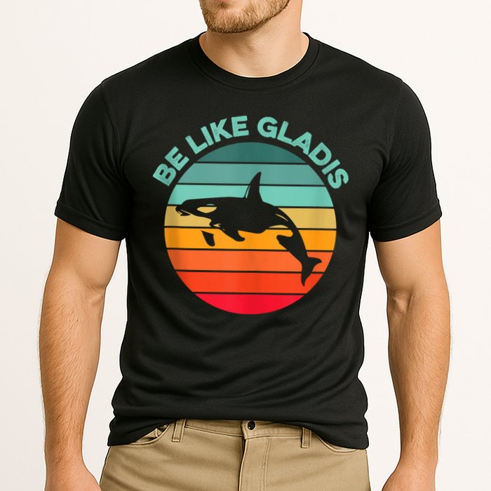 Be Like Gladis Funny Orca Yacht Sinking Whale Viral Meme Fan Cooling Performance Crew T-Shirt