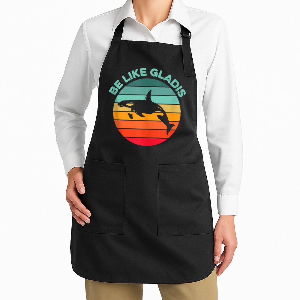 Be Like Gladis Funny Orca Yacht Sinking Whale Viral Meme Fan Apron