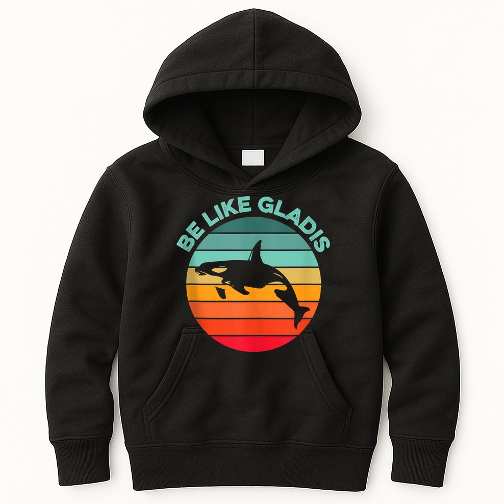 Be Like Gladis Funny Orca Yacht Sinking Whale Viral Meme Fan Kids Hoodie