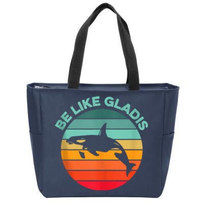 Be Like Gladis Funny Orca Yacht Sinking Whale Viral Meme Fan Zip Tote Bag