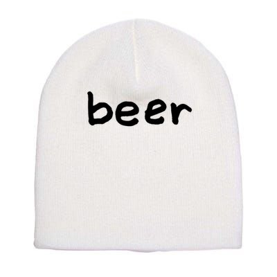 Beer Lovers Gift Womens Mens Short Acrylic Beanie