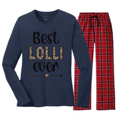 Best Lolli Grandmother Appreciation Lolli Grandma Women's Long Sleeve Flannel Pajama Set 