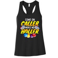 Bingo Lottery Game Lucky Players Women's Racerback Tank