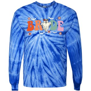 Bride Lets Go Ghouls Ghost Halloween Spooky Bachelorette Tie-Dye Long Sleeve Shirt