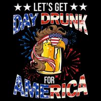 Beer Let’s Get Day Drunk For America 4th Of July Drink Party Womens Tank Top