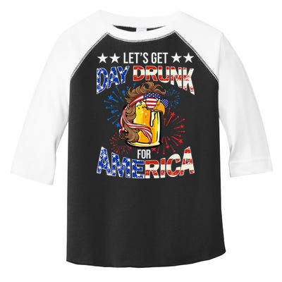 Beer Let’s Get Day Drunk For America 4th Of July Drink Party Toddler Fine Jersey T-Shirt