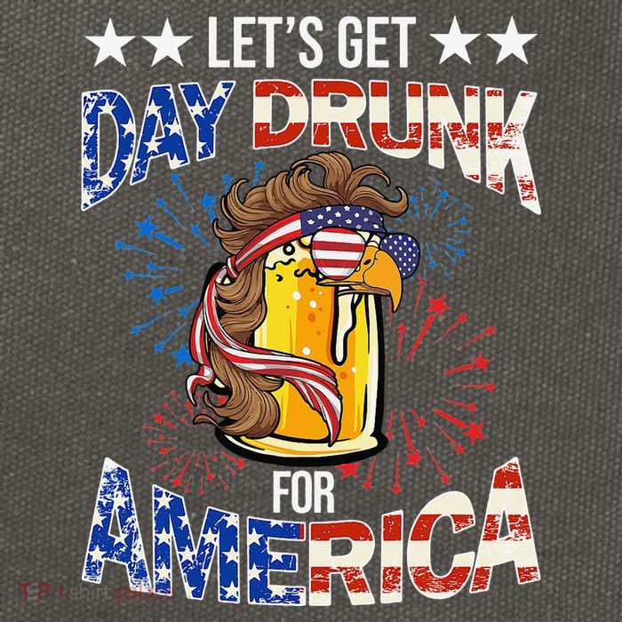Beer Let’s Get Day Drunk For America 4th Of July Drink Party Cotton Canvas Backpack