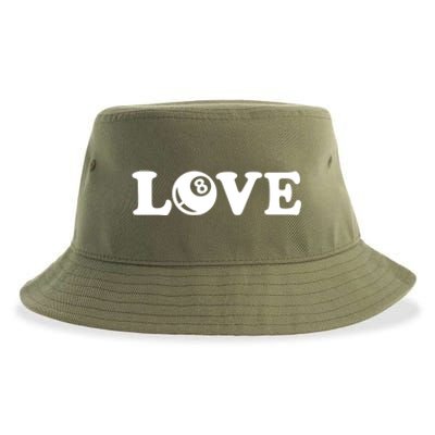 Billiards Love Gift Sustainable Bucket Hat