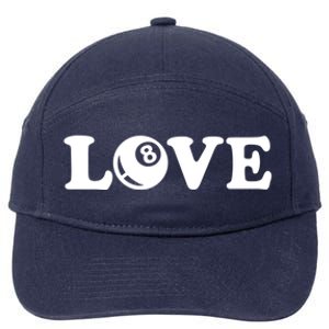 Billiards Love Gift 7-Panel Snapback Hat