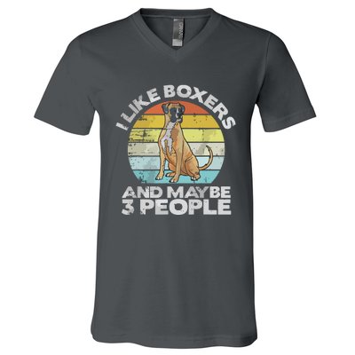 Boxer Lover Gift Retro Boxer Boxer V-Neck T-Shirt