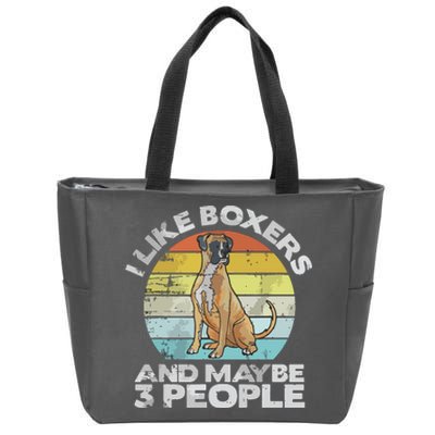 Boxer Lover Gift Retro Boxer Boxer Zip Tote Bag