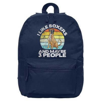 Boxer Lover Gift Retro Boxer Boxer 16 in Basic Backpack