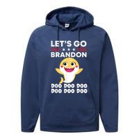 Babby Let's Go Brandon Doo Doo Doo Shark Performance Fleece Hoodie