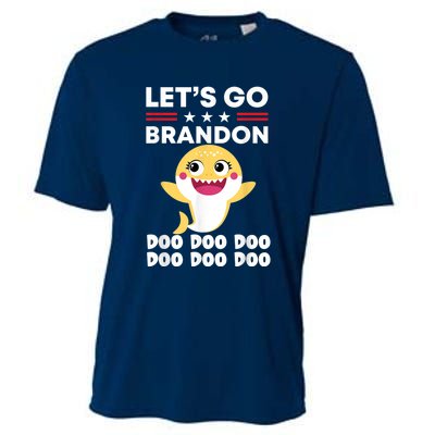 Babby Let's Go Brandon Doo Doo Doo Shark Cooling Performance Crew T-Shirt