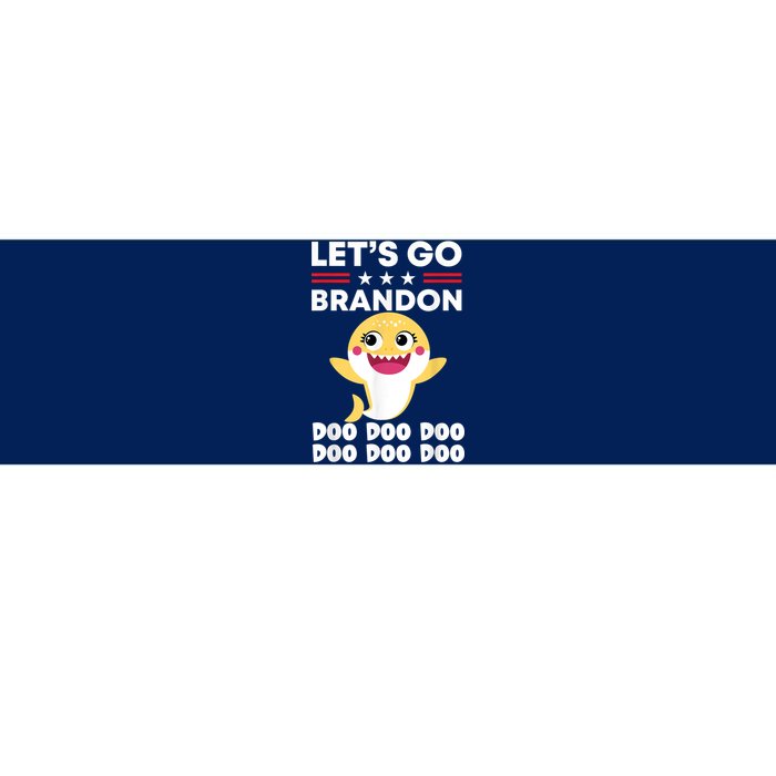 Babby Let's Go Brandon Doo Doo Doo Shark Bumper Sticker