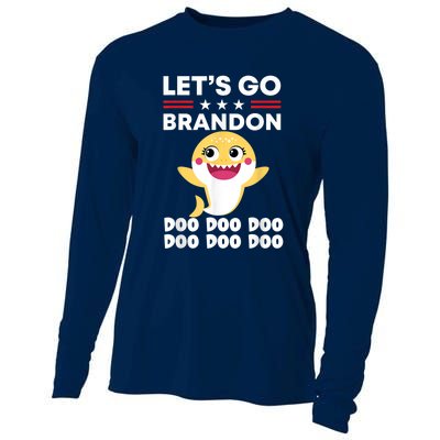 Babby Let's Go Brandon Doo Doo Doo Shark Cooling Performance Long Sleeve Crew