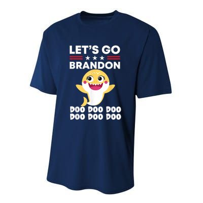 Babby Let's Go Brandon Doo Doo Doo Shark Performance Sprint T-Shirt