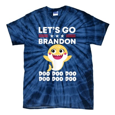 Babby Let's Go Brandon Doo Doo Doo Shark Tie-Dye T-Shirt