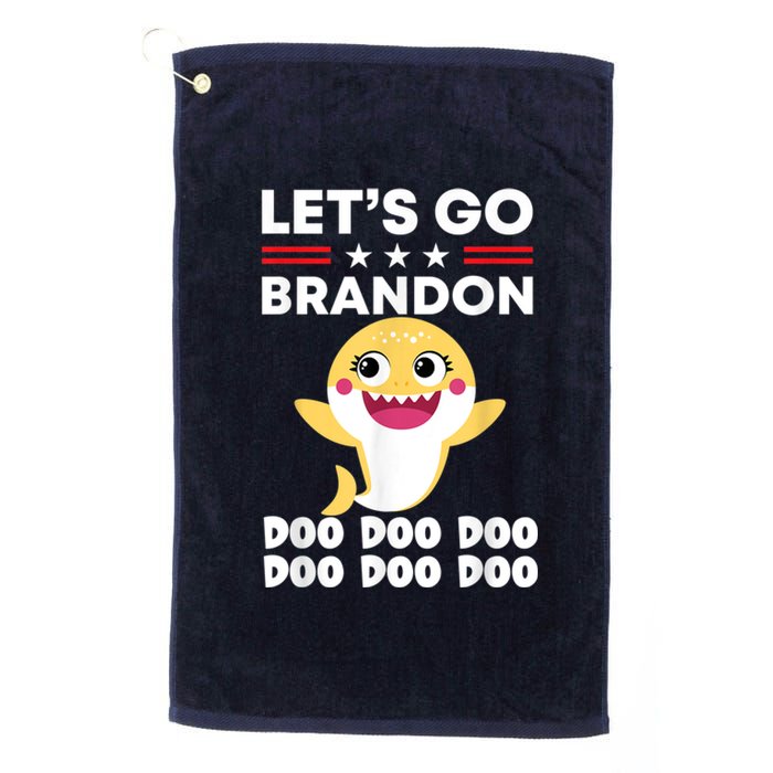 Babby Let's Go Brandon Doo Doo Doo Shark Platinum Collection Golf Towel