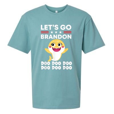 Babby Let's Go Brandon Doo Doo Doo Shark Sueded Cloud Jersey T-Shirt