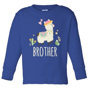 Brother Llama Great Gift Christmas Matching Family Tribe Boy Gift Toddler Long Sleeve Shirt